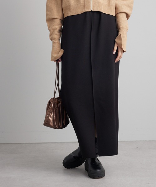 mystic（ミスティック）の「【サイズ展開あり】スリットナロースカート（スカート・レディース・ライトグレー/ブラック/グリーン・1/2）」の9枚目の写真