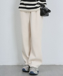 暖かい裏毛コーデュロイワイドパンツ