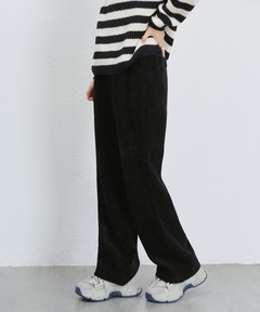 WASHED VELVET CURVE CUT WIDE PANTS（その他パンツ）｜WYM LIDNM