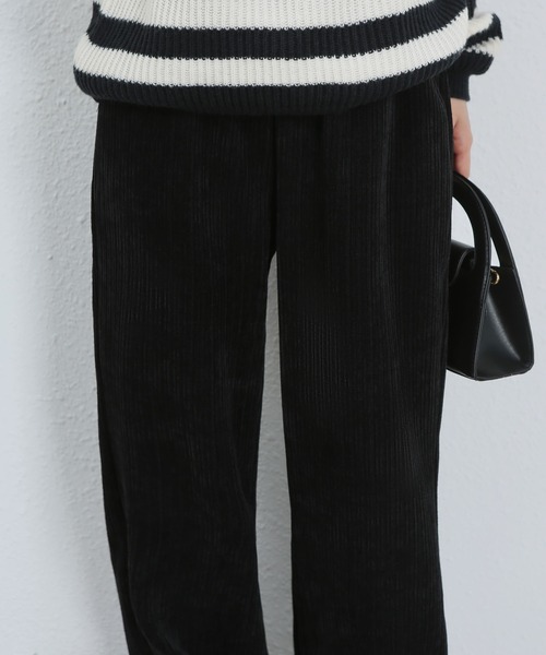 MAISON DE THERESE（メゾン ド テレーズ）の「暖かい裏毛コーデュロイワイドパンツ（その他パンツ・レディース・アイボリー/ブラック/アイボリー系・M/L/XL）」の11枚目の写真