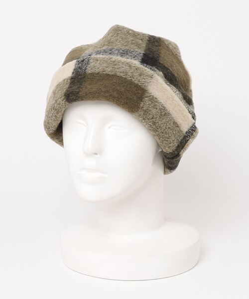 乱痴気（ランチキ）の「【MONOSTEREO】The MonoStereo Knit Plaid Beani（ニットキャップ/ビーニー・メンズ・グリーン系その他/オレンジ系その他・FREE）」の4枚目の写真