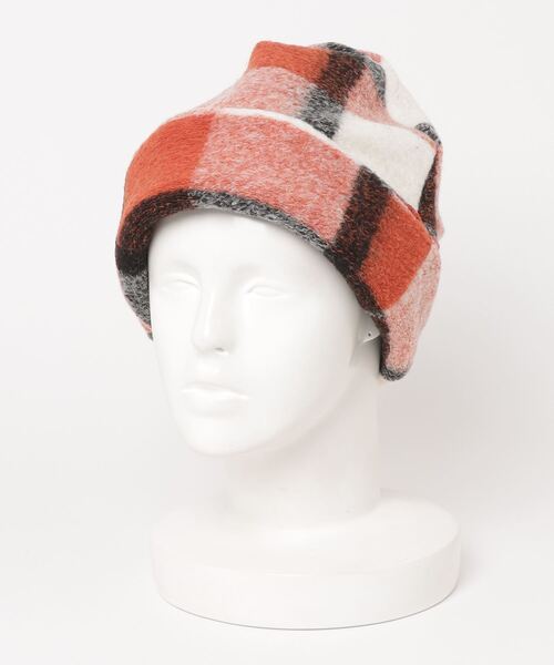 乱痴気（ランチキ）の「【MONOSTEREO】The MonoStereo Knit Plaid Beani（ニットキャップ/ビーニー・メンズ・グリーン系その他/オレンジ系その他・FREE）」の5枚目の写真
