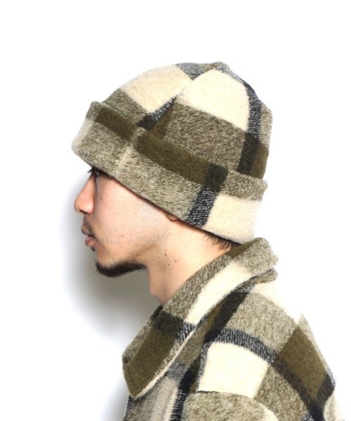 乱痴気（ランチキ）の「【MONOSTEREO】The MonoStereo Knit Plaid Beani（ニットキャップ/ビーニー・メンズ・グリーン系その他/オレンジ系その他・FREE）」の6枚目の写真