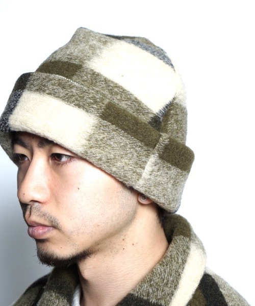 乱痴気（ランチキ）の「【MONOSTEREO】The MonoStereo Knit Plaid Beani（ニットキャップ/ビーニー・メンズ・グリーン系その他/オレンジ系その他・FREE）」の8枚目の写真