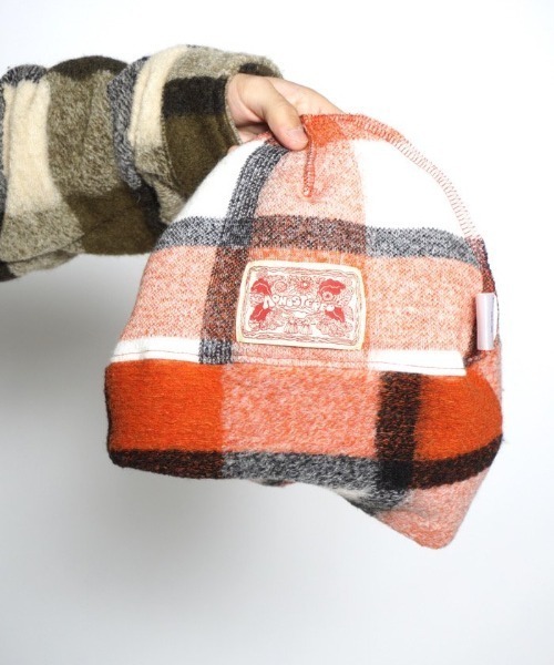 乱痴気（ランチキ）の「【MONOSTEREO】The MonoStereo Knit Plaid Beani（ニットキャップ/ビーニー・メンズ・グリーン系その他/オレンジ系その他・FREE）」の17枚目の写真