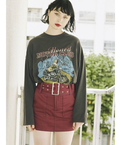 jouetie（ジュエティ）の「ヴィンテージグラフィックロンT（Tシャツ/カットソー・レディース・ブラック/ピンク/アイボリー・MEDIUM）」の3枚目の写真