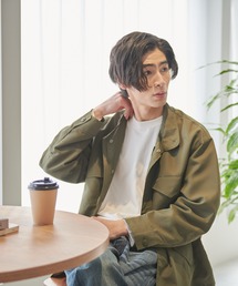 Blue Standard （ブルースタンダード）の「【BLUE STANDARD/ブルースタンダード】M-65 ミリタリーブルゾン　春コート ビッグポケット　ドロップショルダー（ミリタリージャケット）」