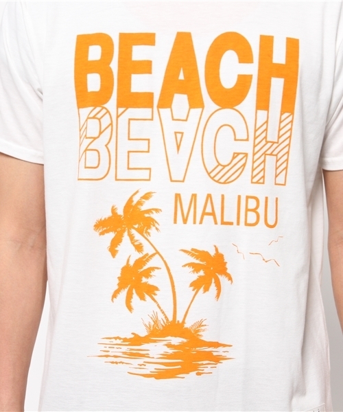 OUTLET(アウトレット)の「【CIAOPANIC TYPY】BEACHプリントTee(Tシャツ/カットソー・メンズ・ピンク/ホワイト・LARGE/SMALL/MEDIUM)」の8枚目の写真