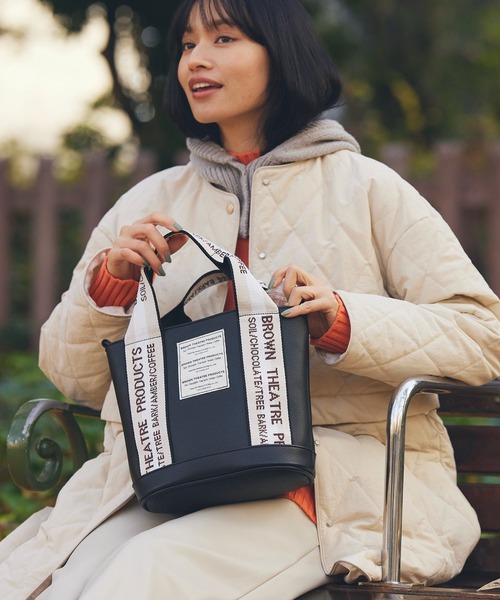 THEATRE PRODUCTS（シアタープロダクツ）の「【BROWN THEATRE PRODUCTSコラボ】2WAYミニトートバッグ（ショルダーバッグ・レディース・ブラック/ベージュ/ホワイト・FREE）」の6枚目の写真