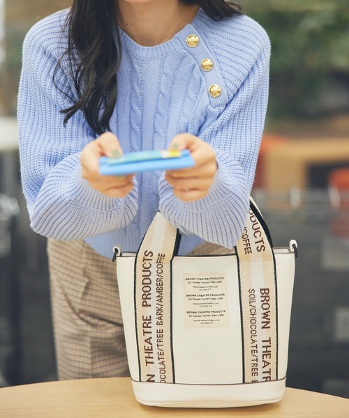 THEATRE PRODUCTS（シアタープロダクツ）の「【BROWN THEATRE PRODUCTSコラボ】2WAYミニトートバッグ（ショルダーバッグ・レディース・ブラック/ベージュ/ホワイト・FREE）」の8枚目の写真