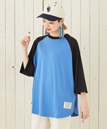 CUBE SUGAR（キューブシュガー）の「リサイクル天竺配色ラグランスリーブプルオーバー（Tシャツ/カットソー）」