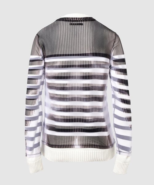 Y/Project（ワイプロジェクト）の「MARINIERE MESH COVER SWEATER（スウェット・メンズ・ホワイト×ブラック・S/XS/M/L）」の2枚目の写真