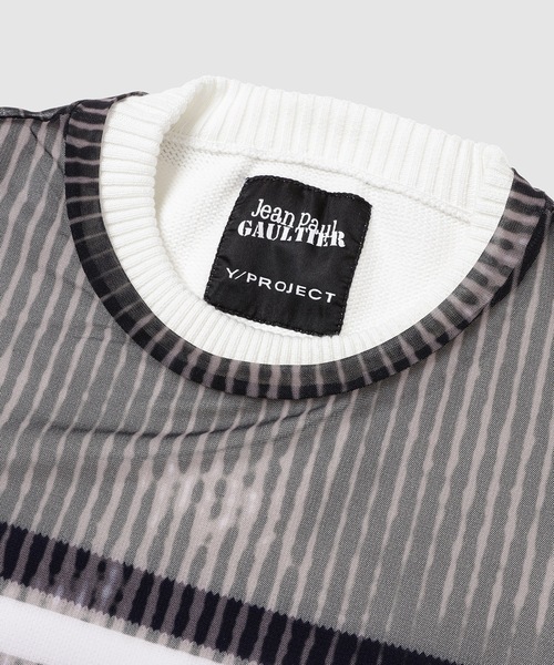 Y/Project（ワイプロジェクト）の「MARINIERE MESH COVER SWEATER（スウェット・メンズ・ホワイト×ブラック・S/XS/M/L）」の3枚目の写真