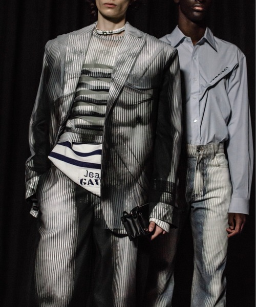 Y/Project（ワイプロジェクト）の「MARINIERE MESH COVER SWEATER（スウェット・メンズ・ホワイト×ブラック・S/XS/M/L）」の7枚目の写真