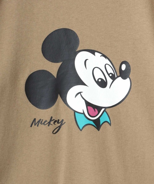 セール】Disney（ディズニー）キャラクターフェイスプリント七分袖T