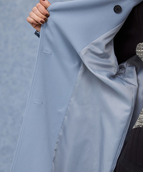 PUBLIC TOKYO(パブリックトウキョウ)の「【岐阜県産】オーバーサイズトレンチコート(トレンチコート・レディース・ブラック/ベージュ/ブルー/アイボリー・1/2)」の16枚目の写真