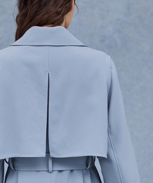 PUBLIC TOKYO(パブリックトウキョウ)の「【岐阜県産】オーバーサイズトレンチコート(トレンチコート・レディース・ブラック/ベージュ/ブルー/アイボリー・1/2)」の10枚目の写真