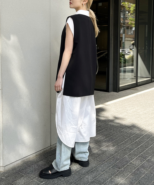 JOINT WORKS（ジョイントワークス）の「ダブルクロス 5ST ベスト（ベスト・レディース・ブラック・FREE）」の5枚目の写真