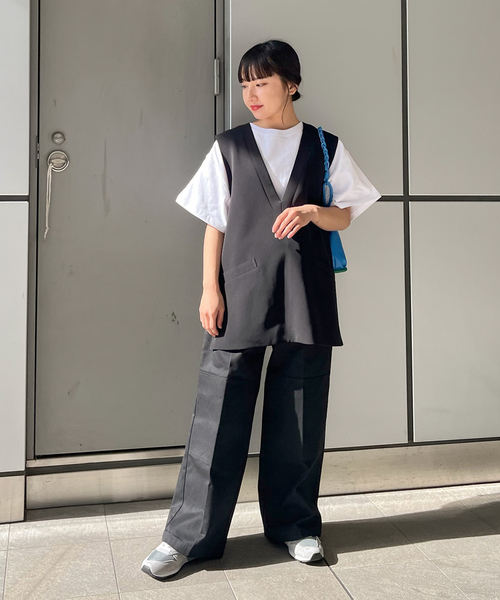 JOINT WORKS（ジョイントワークス）の「ダブルクロス 5ST ベスト（ベスト・レディース・ブラック・FREE）」の9枚目の写真