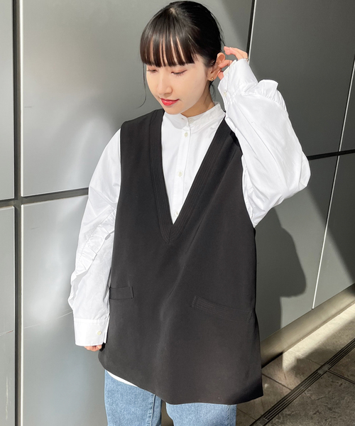 JOINT WORKS（ジョイントワークス）の「ダブルクロス 5ST ベスト（ベスト・レディース・ブラック・FREE）」の15枚目の写真