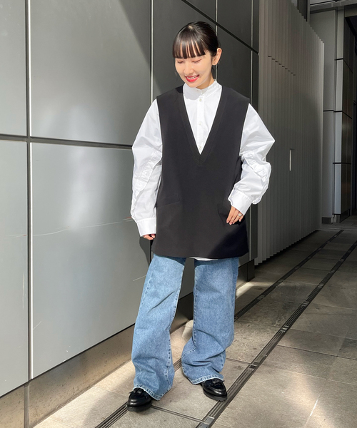 JOINT WORKS（ジョイントワークス）の「ダブルクロス 5ST ベスト（ベスト・レディース・ブラック・FREE）」の16枚目の写真