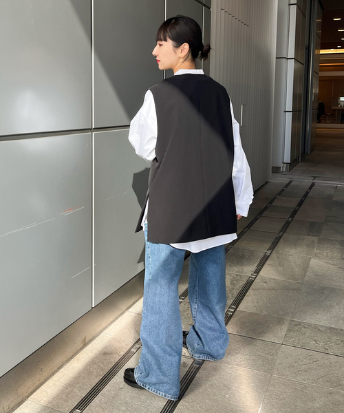 JOINT WORKS（ジョイントワークス）の「ダブルクロス 5ST ベスト（ベスト・レディース・ブラック・FREE）」の18枚目の写真