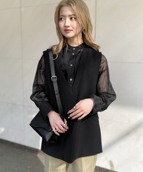 JOINT WORKS（ジョイントワークス）の「ダブルクロス 5ST ベスト（ベスト・レディース・ブラック・FREE）」の22枚目の写真