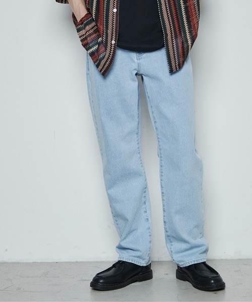 THE STANDARD（ザスタンダード）の「WEGO/スリムストレートデニムパンツ（デニムパンツ・メンズ・ブラック/インディゴブルー/ライトインディゴブルー・MEDIUM/LARGE）」の3枚目の写真