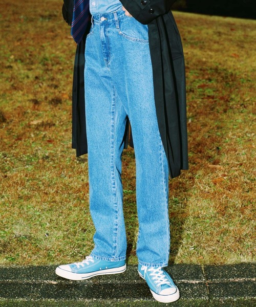 THE STANDARD（ザスタンダード）の「WEGO/スリムストレートデニムパンツ（デニムパンツ・メンズ・ブラック/インディゴブルー/ライトインディゴブルー・MEDIUM/LARGE）」の4枚目の写真
