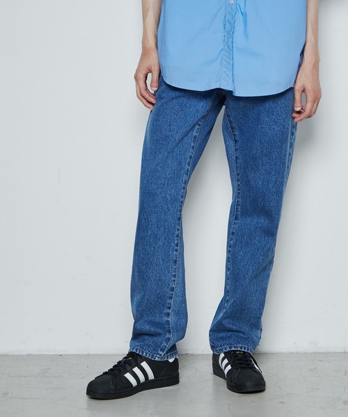 THE STANDARD（ザスタンダード）の「WEGO/スリムストレートデニムパンツ（デニムパンツ・メンズ・ブラック/インディゴブルー/ライトインディゴブルー・MEDIUM/LARGE）」の18枚目の写真