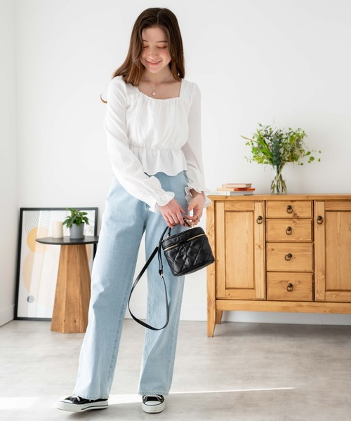 WEGO（ウィゴー）の「WEGO/ポコポコバックリボンブラウス（シャツ/ブラウス・レディース・ライトイエロー/ホワイト・FREE）」の11枚目の写真