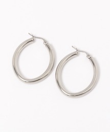 ステンレス楕円フープピアス / 187878