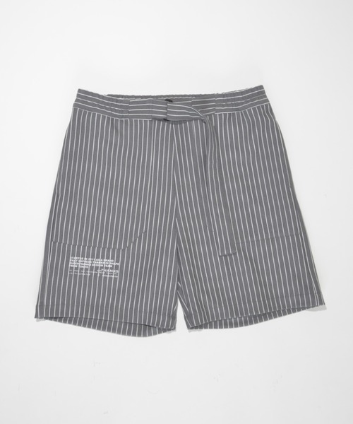 SUPERTHANKS（スーパーサンクス）の「ストレッチジャージ素材ストライプショートパンツ(ユニセックス)JERSEY-STRIPE SHORT PANTS（その他パンツ・メンズ・ブラック/チャコールグレー/ダークグリーン/ライトグレー・M/S/L）」の2枚目の写真