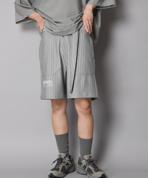 SUPERTHANKS（スーパーサンクス）の「ストレッチジャージ素材ストライプショートパンツ(ユニセックス)JERSEY-STRIPE SHORT PANTS（その他パンツ・メンズ・ブラック/チャコールグレー/ダークグリーン/ライトグレー・M/S/L）」の18枚目の写真