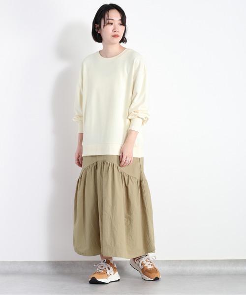 cepo（セポ）の「スウェットレイヤードワンピース（ワンピース・レディース・オフホワイト/チャコール・M）」の2枚目の写真