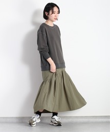 スウェットレイヤードワンピース