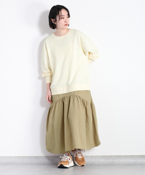 cepo（セポ）の「スウェットレイヤードワンピース（ワンピース・レディース・オフホワイト/チャコール・M）」の4枚目の写真