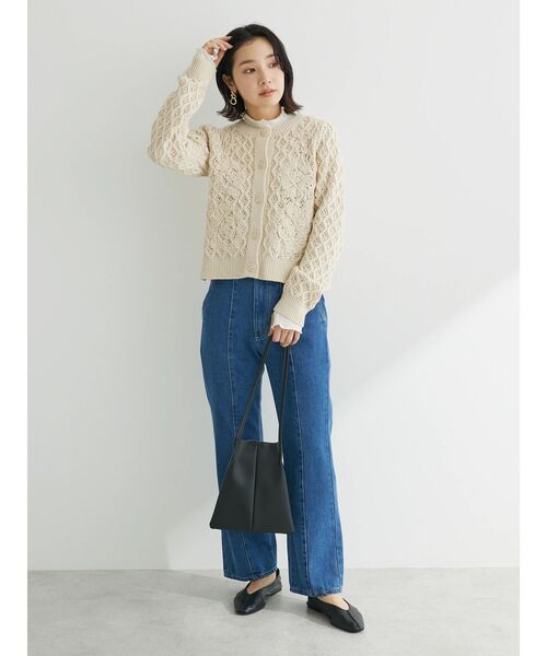 Green　Parks（グリーンパークス）の「・ELENCARE　DUE　センターシームデニムパンツ（デニムパンツ・レディース・ライトインディゴブルー/インディゴブルー・L/M）」の4枚目の写真