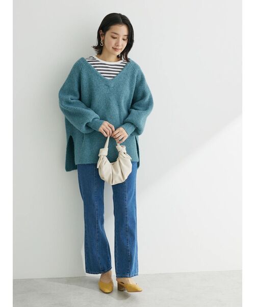 Green　Parks（グリーンパークス）の「・ELENCARE　DUE　センターシームデニムパンツ（デニムパンツ・レディース・ライトインディゴブルー/インディゴブルー・L/M）」の12枚目の写真