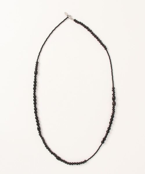 Plantation（プランテーション）の「ガラスビーズアクセサリー（ネックレス・レディース・ブラック/ホワイト・FREE）」の2枚目の写真