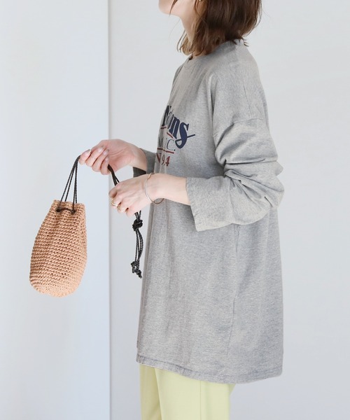 reca（レカ）の「ウォッシュ加工ロゴ入りロンT（Tシャツ/カットソー・レディース・グレー系その他/ホワイト/グレー・FREE）」の8枚目の写真