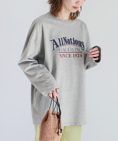 reca（レカ）の「ウォッシュ加工ロゴ入りロンT（Tシャツ/カットソー・レディース・グレー系その他/ホワイト/グレー・FREE）」の9枚目の写真