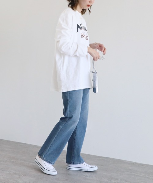 reca（レカ）の「ウォッシュ加工ロゴ入りロンT（Tシャツ/カットソー・レディース・グレー系その他/ホワイト/グレー・FREE）」の7枚目の写真