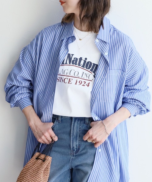 reca（レカ）の「ウォッシュ加工ロゴ入りロンT（Tシャツ/カットソー・レディース・グレー系その他/ホワイト/グレー・FREE）」の6枚目の写真