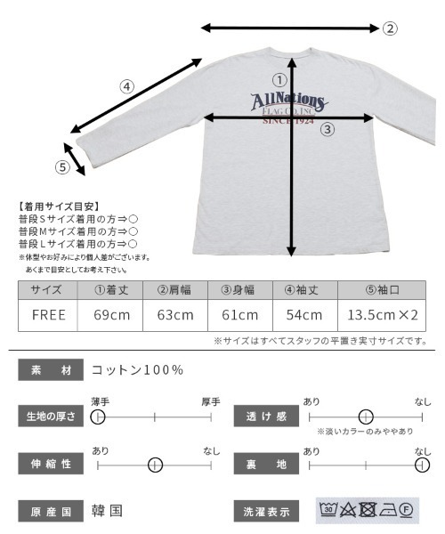 reca（レカ）の「ウォッシュ加工ロゴ入りロンT（Tシャツ/カットソー・レディース・グレー系その他/ホワイト/グレー・FREE）」の18枚目の写真