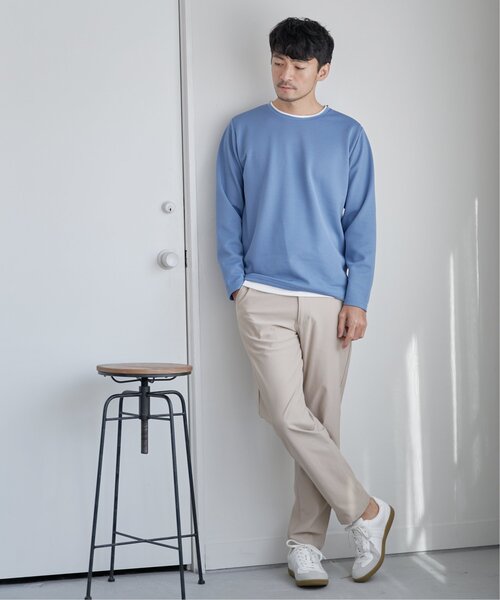 ikka（イッカ）の「パイナップルレイヤードロンＴ（Tシャツ/カットソー・メンズ・ベージュ/ネイビー/ブルー/グリーン・S/M/L/XL）」の18枚目の写真