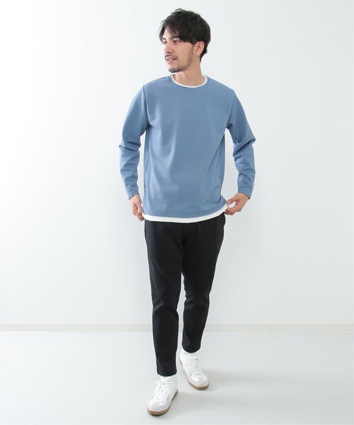 ikka（イッカ）の「パイナップルレイヤードロンＴ（Tシャツ/カットソー・メンズ・ベージュ/ネイビー/ブルー/グリーン・S/M/L/XL）」の14枚目の写真