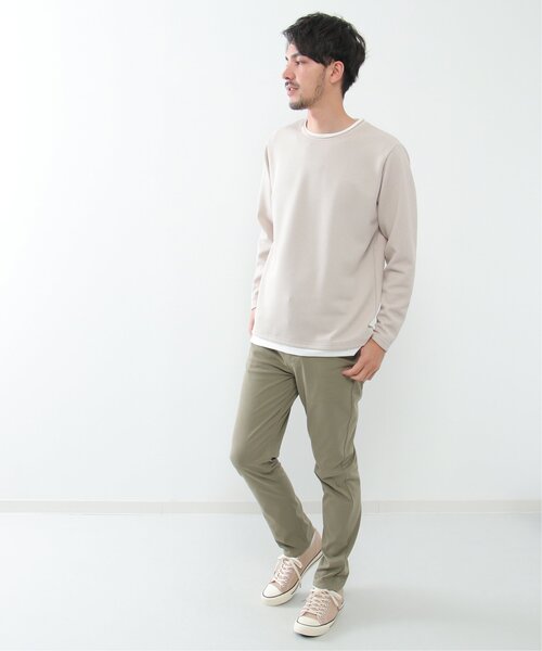 ikka（イッカ）の「パイナップルレイヤードロンＴ（Tシャツ/カットソー・メンズ・ベージュ/ネイビー/ブルー/グリーン・S/M/L/XL）」の19枚目の写真