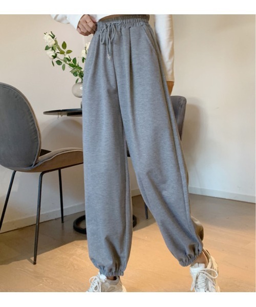 LAUTRE COTE(ロウトレコウト)の「カットソースエットパンツ(スウェットパンツ・レディース・ブラック/グレー・MEDIUM/LARGE/SMALL)」の3枚目の写真