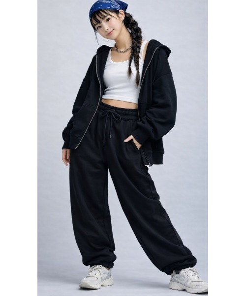 LAUTRE COTE(ロウトレコウト)の「カットソースエットパンツ(スウェットパンツ・レディース・ブラック/グレー・MEDIUM/LARGE/SMALL)」の10枚目の写真